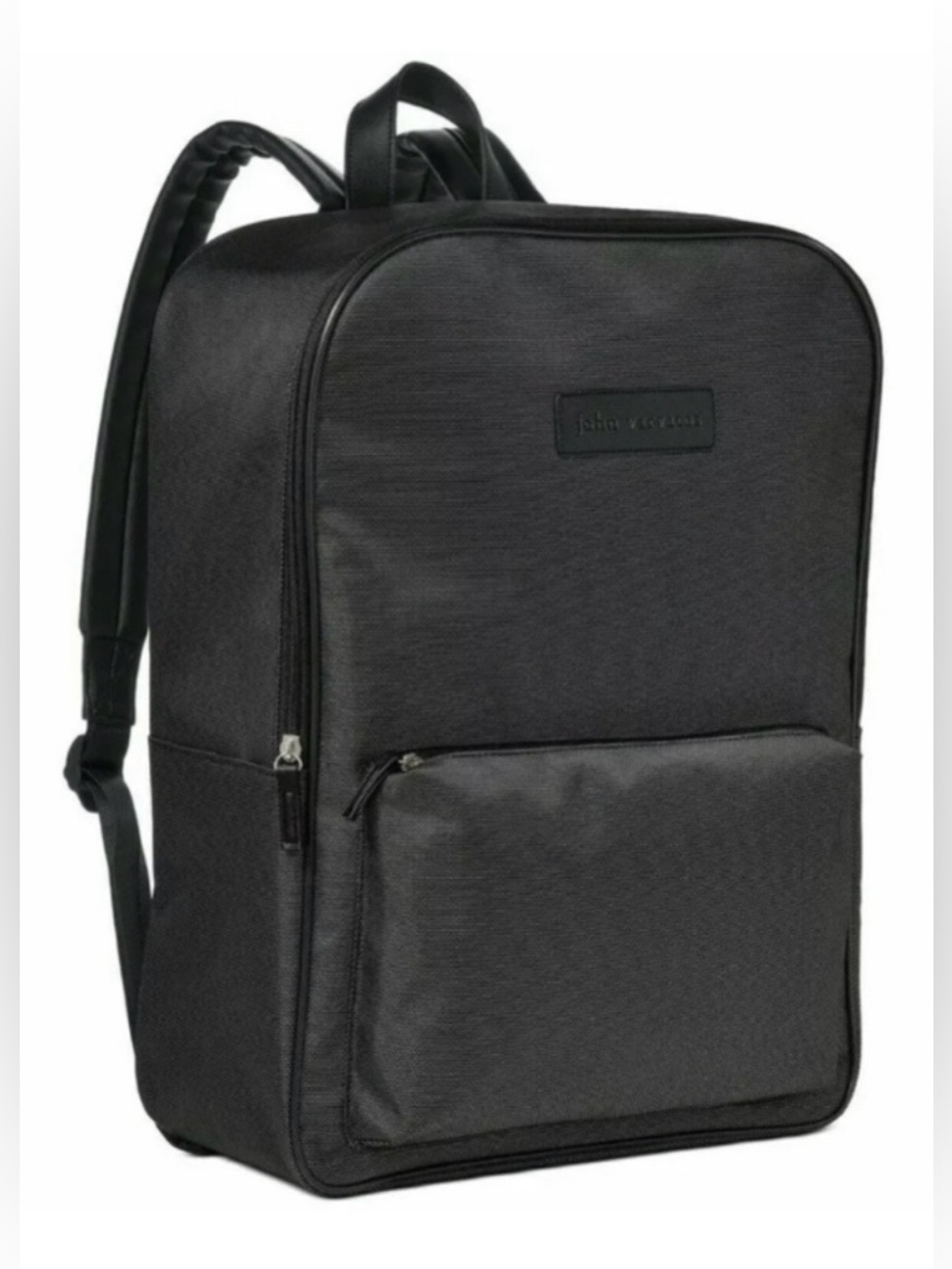 John Varvatos Black Minimalist Backpack